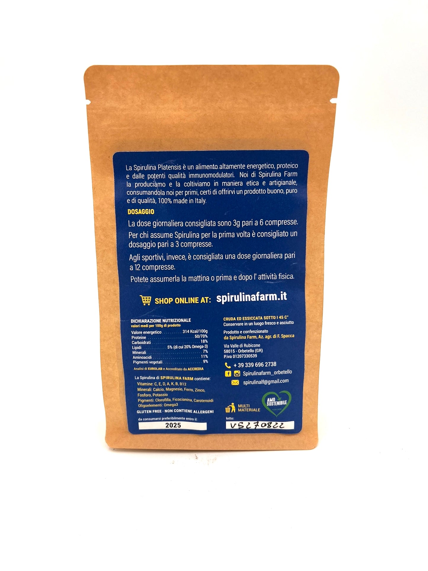 Microalga Spirulina in Compresse 90g